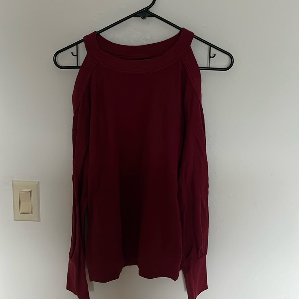 Wrangler size medium red shirt with shoulder opening